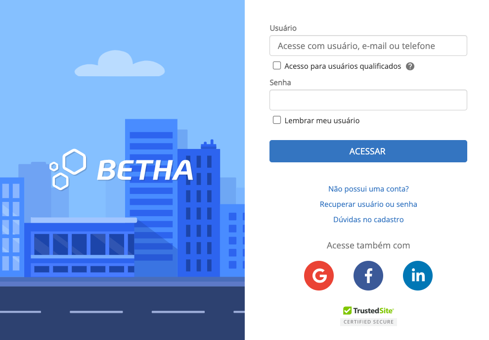 login.betha.cloud Concorrentes — Principais sites similares login